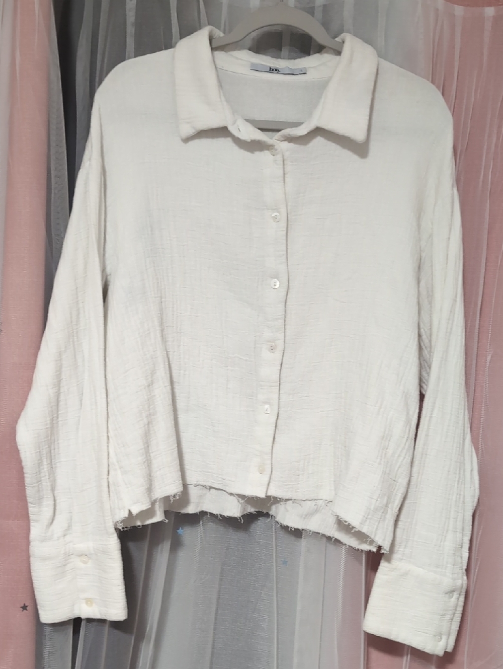 Lightweight White Button-Front Women's Shirt